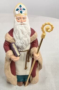 Vtg Hallmark Keepsake "St. Nicholas - Christmas Visitors" Ornament NOS NIB Santa